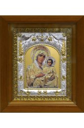 Икона Божья Матерь Иерусалимская, 14x18 см, в деревянном киоте 20х24 см, арт вк-386