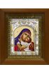 Икона Божья Матерь Умиление, 14x18 см, в деревянном киоте 20х24 см, арт вк-392