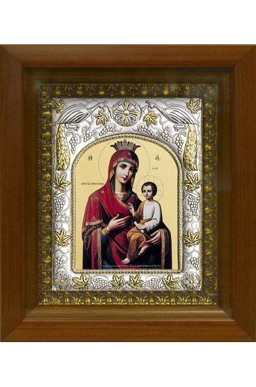 Икона Божья Матерь Скоропослушница, 14x18 см, в деревянном киоте 20х24 см, арт вк-395