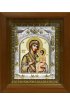 Икона Божья Матерь Иверская, 14x18 см, в деревянном киоте 20х24 см, арт вк-400