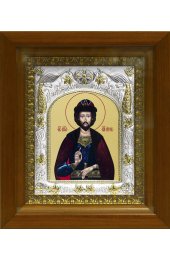 Икона Игорь Черниговский, 14x18 см, в деревянном киоте 20х24 см, арт вк-408