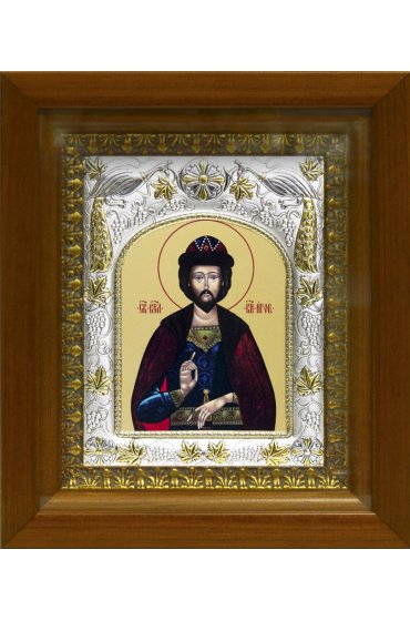 Икона Игорь Черниговский, 14x18 см, в деревянном киоте 20х24 см, арт вк-408