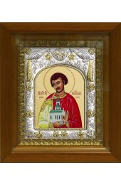 Икона Владислав Сербский, 14x18 см, в деревянном киоте 20х24 см, арт вк-412