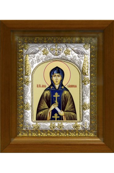 Икона Анна Кашинская, 14x18 см, в деревянном киоте 20х24 см, арт вк-420