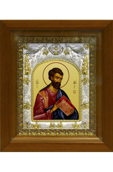 Икона Марк Апостол, 14x18 см, в деревянном киоте 20х24 см, арт вк-424