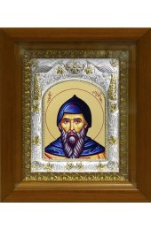 Икона Кирилл равноапостольный, 14x18 см, в деревянном киоте 20х24 см, арт вк-428