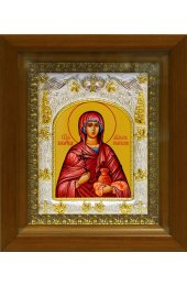 Икона Анастасия Узорешительница великомученица, 14x18 см, в деревянном киоте 20х24 см, арт вк-432