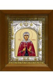 Икона Кристина (Христина) мученица, 14x18 см, в деревянном киоте 20х24 см, арт вк-435
