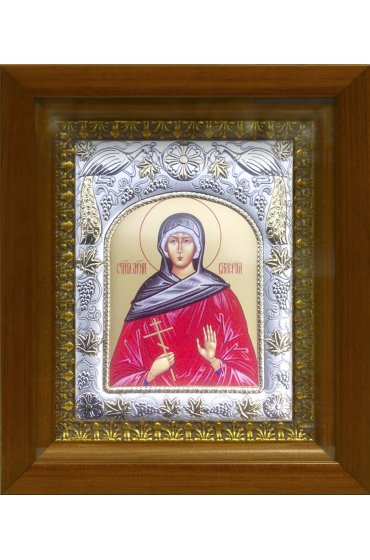 Икона Валерия мученица, 14x18 см, в деревянном киоте 20х24 см, арт вк-438
