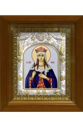 Икона Ирина мученица, 14x18 см, в деревянном киоте 20х24 см, арт вк-448