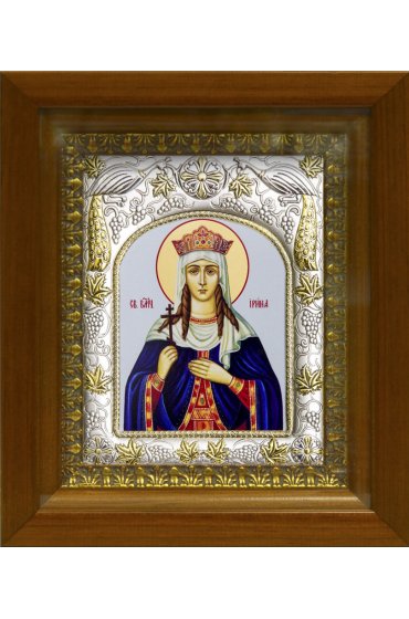 Икона Ирина мученица, 14x18 см, в деревянном киоте 20х24 см, арт вк-448