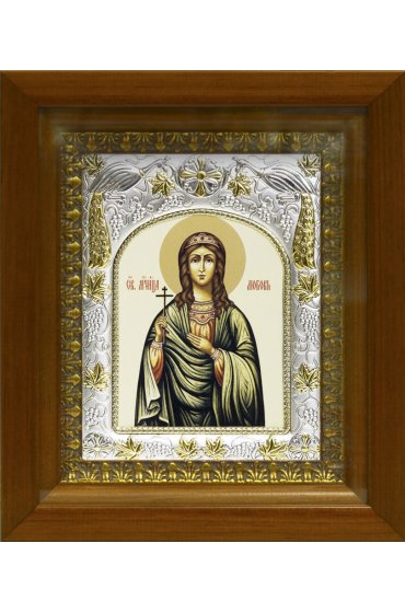 Икона Любовь мученица, 14x18 см, в деревянном киоте 20х24 см, арт вк-459