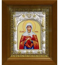 Икона Татиана (Татьяна) мученица, 14x18 см, в деревянном киоте 20х24 см, арт вк-460