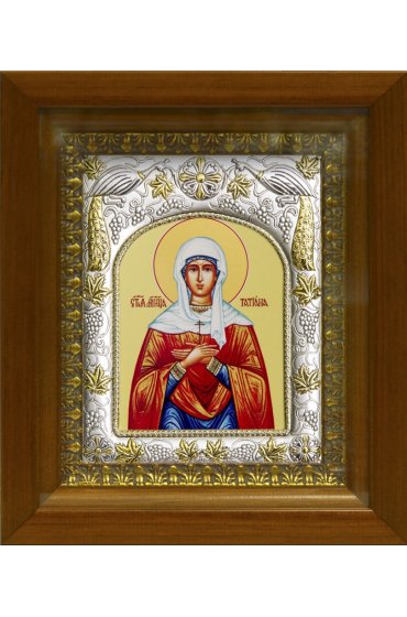 Икона Татиана (Татьяна) мученица, 14x18 см, в деревянном киоте 20х24 см, арт вк-460