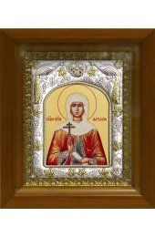 Икона Наталия Никомидийская, 14x18 см, в деревянном киоте 20х24 см, арт вк-461