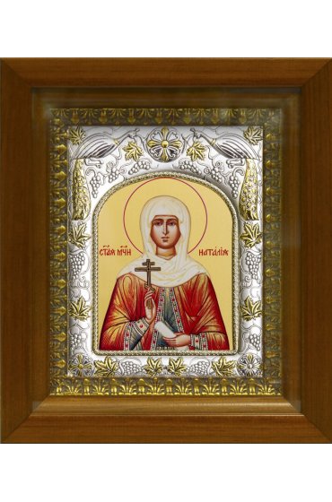 Икона Наталия Никомидийская, 14x18 см, в деревянном киоте 20х24 см, арт вк-461