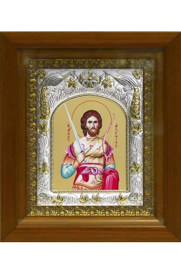 Икона Артемий Антиохийский, 14x18 см, в деревянном киоте 20х24 см, арт вк-483