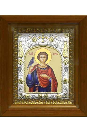 Икона Трифон мученик, 14x18 см, в деревянном киоте 20х24 см, арт вк-491