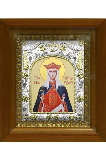 Икона Александра Римская, 14x18 см, в деревянном киоте 20х24 см, арт вк-492