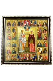 Икона Киприан и Иустина и Собор Святых (25 х 25 см), арт ВСР-204