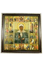 Икона Матрона Московская и Собор Святых (25 х 25 см), арт ВСР-205