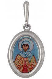 Нательная иконка Елена Святая серебро 925 проба эмаль, арт АЛМП-031