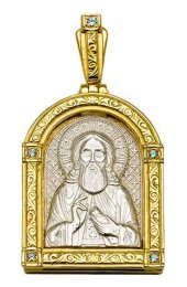 Подвеска серебряная Сергий Радонежский, арт ксП-071