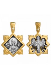 Подвеска Татьяна Святая серебро с позолотой, арт прП-1861