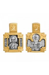 Подвеска Николай Чудотворец серебро с позолотой, арт прП-1864