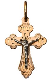 Золотой крестик для крещения, арт прК-800-3