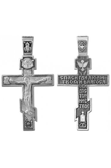 Крест нательный серебряный, арт прК-1239