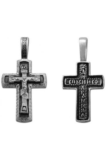 Крест нательный серебряный, арт прК-1295