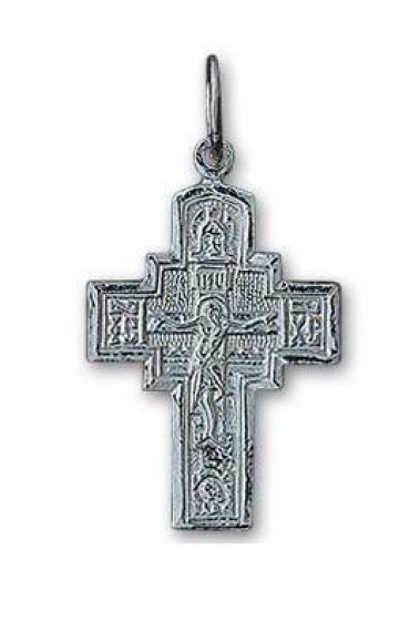 Крест нательный серебряный, арт прК-1547