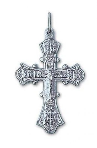 Крест нательный серебряный, арт прК-1558