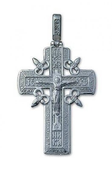 Крест нательный серебряный, арт прК-1563