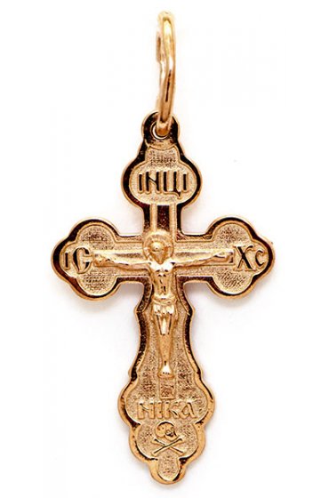 Крест серебряный с позолотой, арт прК-1625