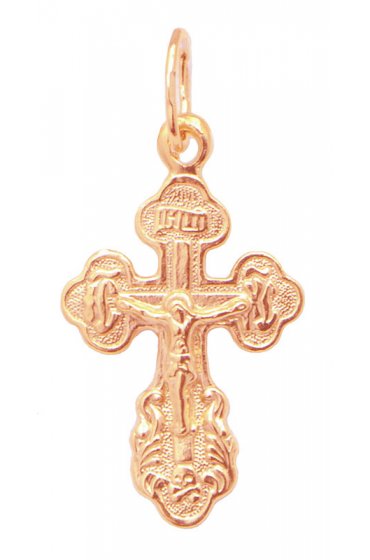 Крест серебряный с позолотой, арт прК-1639