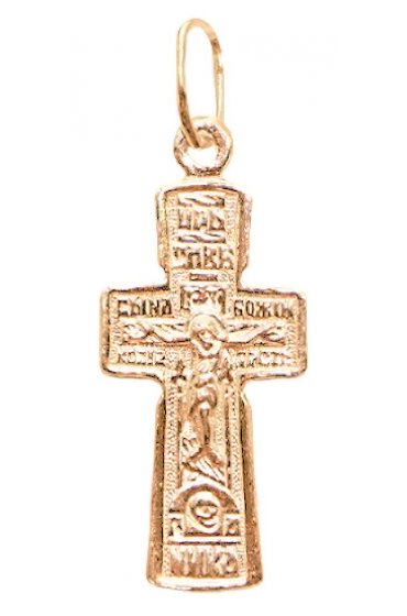 Крест серебряный с позолотой, арт прК-1640