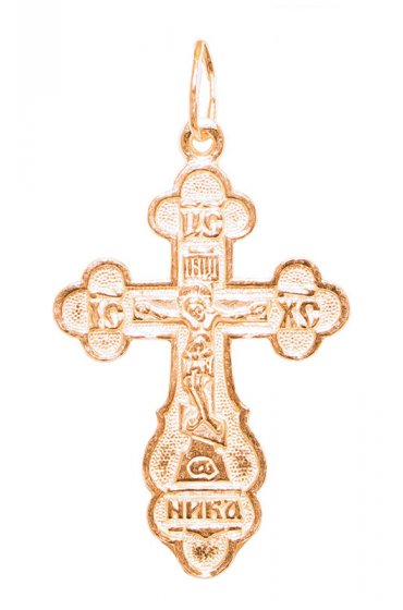 Крест серебряный с позолотой, арт прК-1642