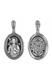 Подвеска серебряная Дмитрий Солунский, арт прП-1502