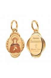 Нательный образок Василиса серебро с позолотой, арт прП-1583