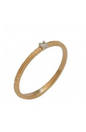 Кольцо Спаси и сохрани золотое с фианитом, арт прКл-289