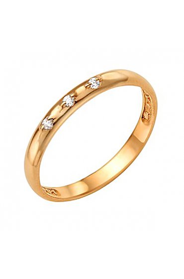 Кольцо золотое с фианитами, арт прКл-487