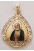 Нательный образок Серафим Саровский серебро эмаль, арт рфИ-156