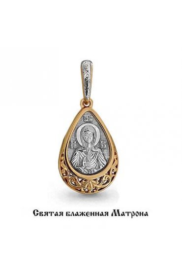 Подвеска золотая Матрона Блаженная арт skp-010