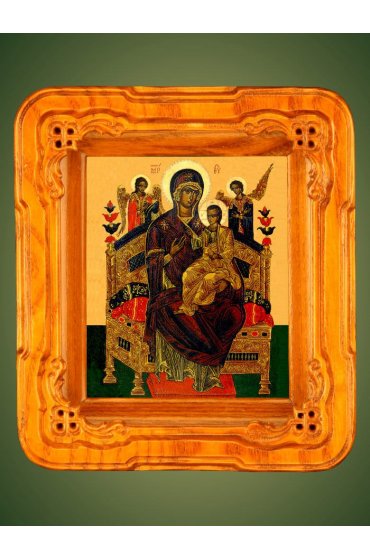 Киот большой квадрат ажурный дубовый с внутренней рамкой, арт. SH-K13112-0