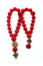 Четки из натурального камня с крестом, арт ДЧ-043