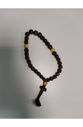 Четки из дерева с крестом и кистью 30 бусин, арт ДВ-Ч-002