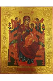 Икона Божья Матерь Всецарица 10 на 13 см рукописная, арт ИРГ-508