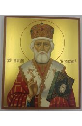 Икона Николай Чудотворец рукописная, арт ИР-548
